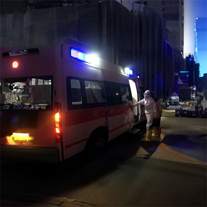 青海省心血管病专科医院私人救护车租赁到黑龙江伊春急救救护车出租费用多少