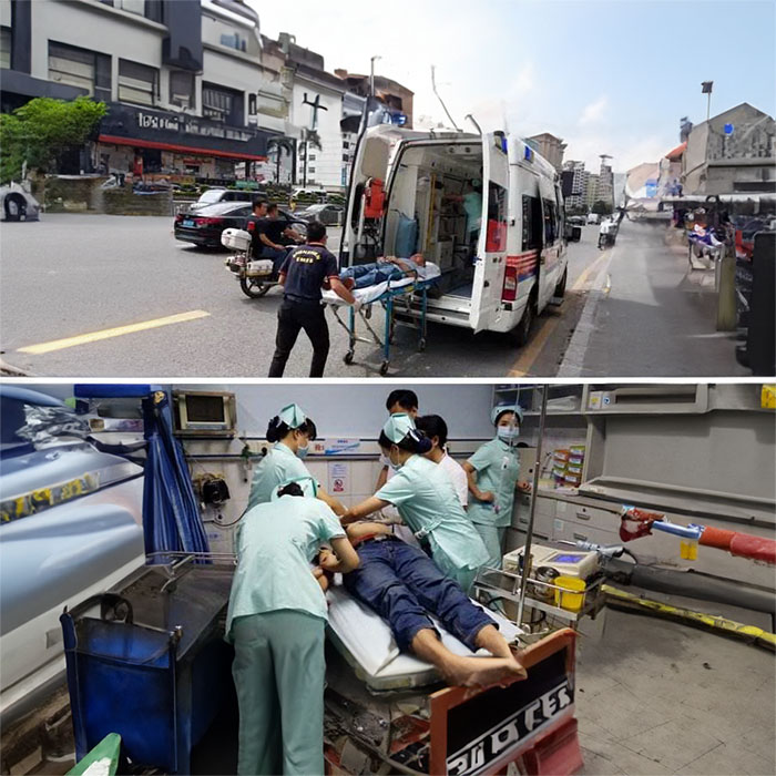 中国人民医院第四医院租赁正规救护车到云南西双版纳出租转院救护车多少钱